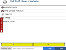Tablet Screenshot of lexingtonnissan.dicksmith.com